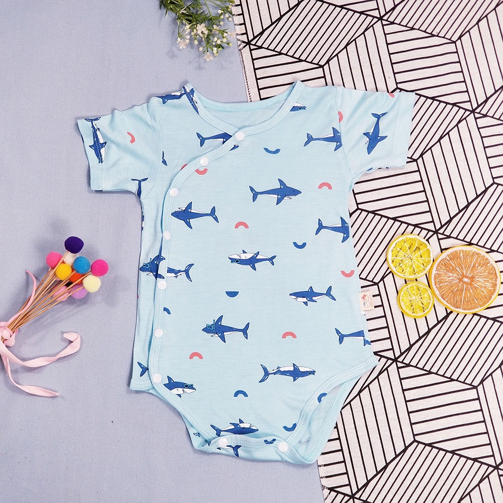 Bộ Cộc Tay Cotton Cao Cấp Nút Gài Chéo Dành Cho Bé từ 3 đến 10 Ký