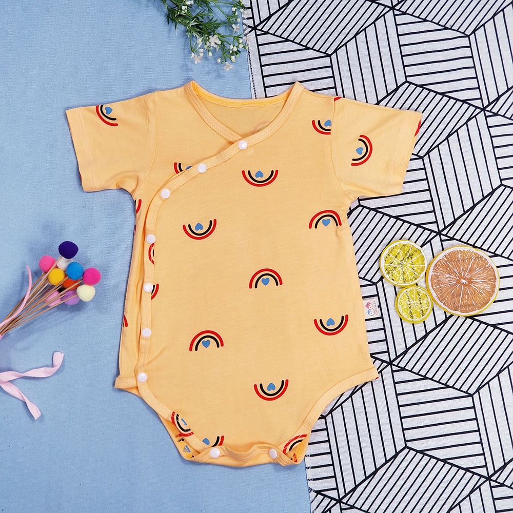 Bộ Cộc Tay Cotton Cao Cấp Nút Gài Chéo Dành Cho Bé từ 3 đến 10 Ký