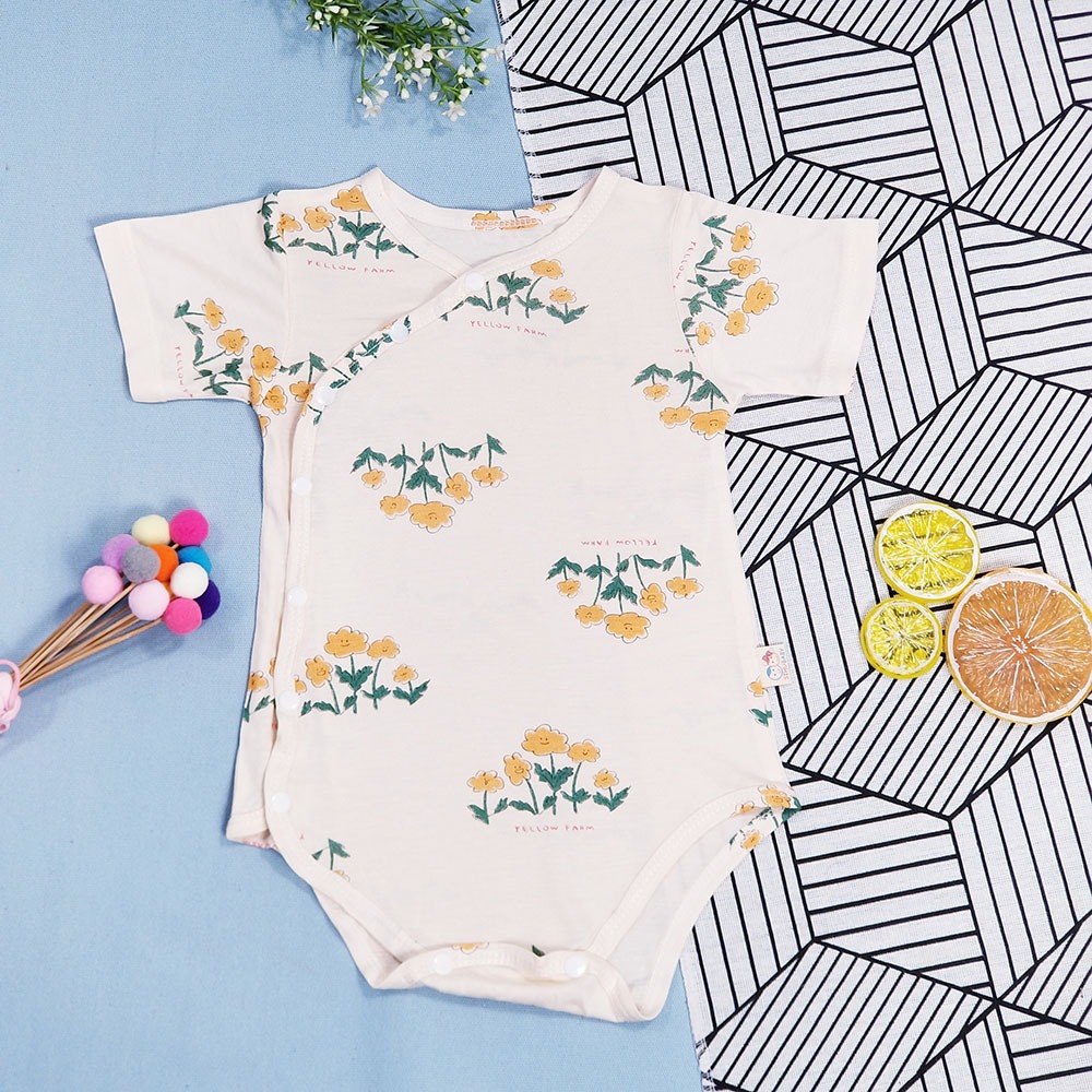 Bộ Cộc Tay Cotton Cao Cấp Nút Gài Chéo Dành Cho Bé từ 3 đến 10 Ký