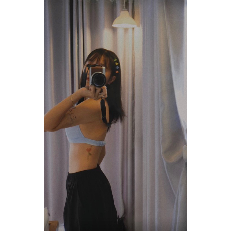 Áo bra Erica linen  buộc dây cổ nhiều màu - Hàng handmade - Mimi house