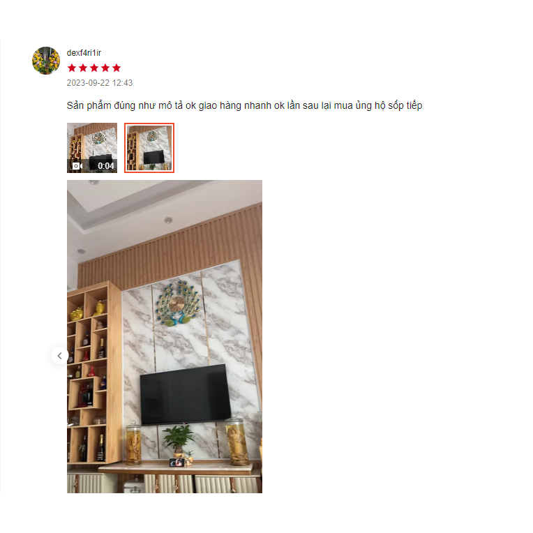 Đồng hồ treo tường trang trí công phượng MOD Decor, Lianzhang mã 601
