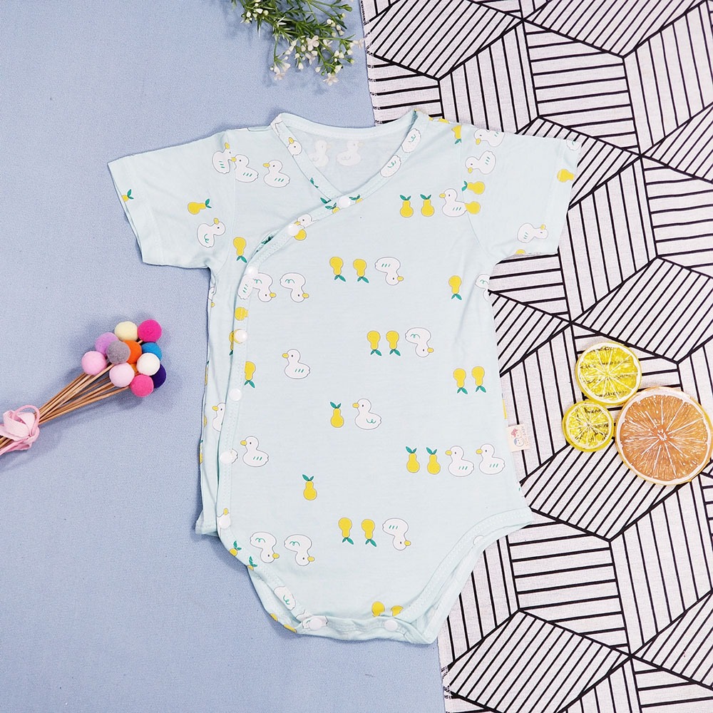 Bộ Cộc Tay Cotton Cao Cấp Nút Gài Chéo Dành Cho Bé từ 3 đến 10 Ký