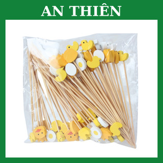 Cây xiên tre hình vịt + trứng 100 cái