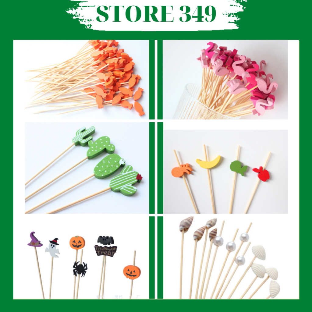 CÂY XIÊN TRE HÌNH VỊT + TRỨNG 100 CÁI