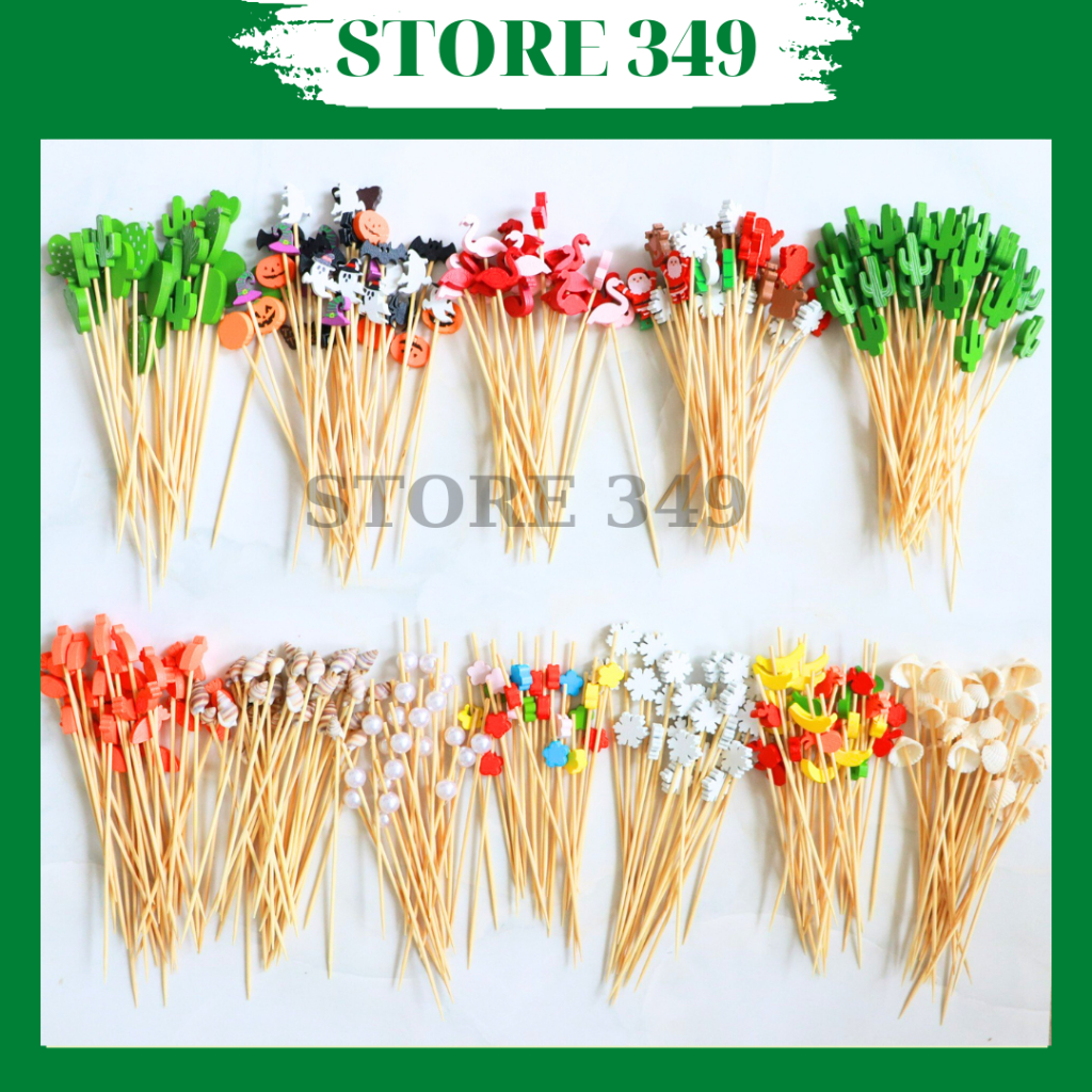 CÂY XIÊN TRE HÌNH VỊT + TRỨNG 100 CÁI