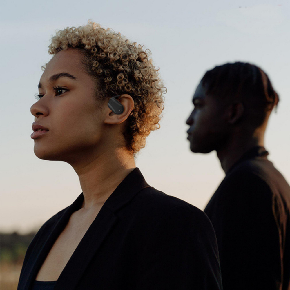 Tai nghe Bluetooth, Tai nghe treo tai truyền âm qua xương không nhét tai âm Bass mạnh mẽ Micro HD khử tiếng ồn- YJ77