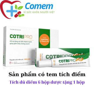 Cotripro Gel bôi trĩ giúp co trĩ, giảm đau rát, ngứa, nứt kẽ hậu môn (cotri pro, cotriprogel)