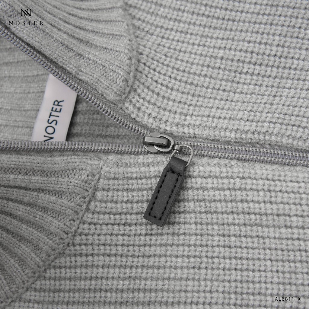 Áo khoác len, tay phối màu, khóa kéo - Thương hiệu Noster AL6811