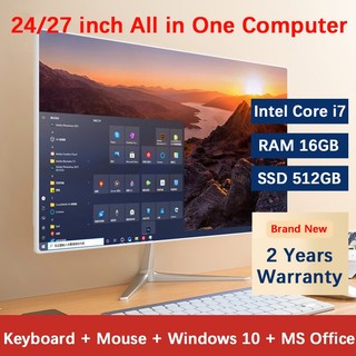 mới All in One Computer Intel Core i7 RAM 16GB SSD 512GB Desktop WIFI/Bluetooth Windows 10 and MS Office bảo hành 2 năm