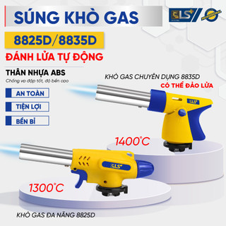 Đầu khò gas cao cấp, đầu khò đánh lửa tự động, đèn khò gas tự động đánh lửa LS+ khò lửa bình gas cao cấp, núm điều chỉnh