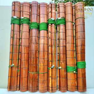 Mành Sáo Tre Che Mưa Nắng Ngoài Trời Ban Công Rèm Treo Cửa Sổ Cửa Chính Mái Hiên Có Dòng Dọc Dây Kéo