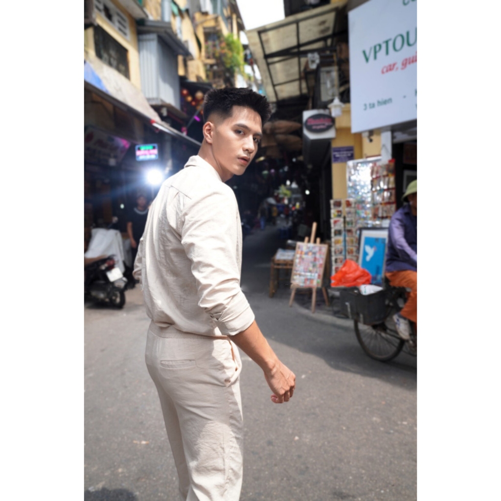 Bộ đũi nam BIGSIZE  cổ Vest dài tay Melody