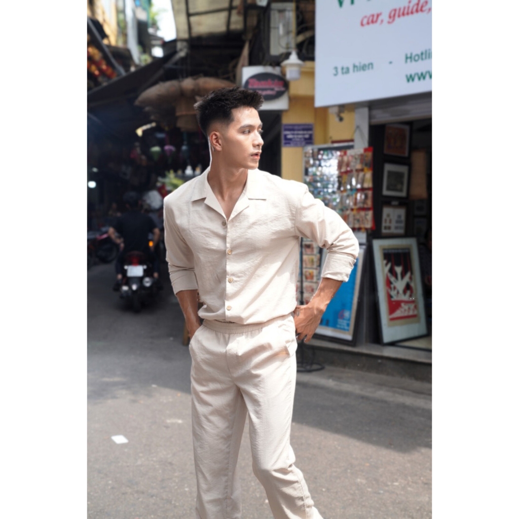 Bộ đũi nam BIGSIZE  cổ Vest dài tay Melody