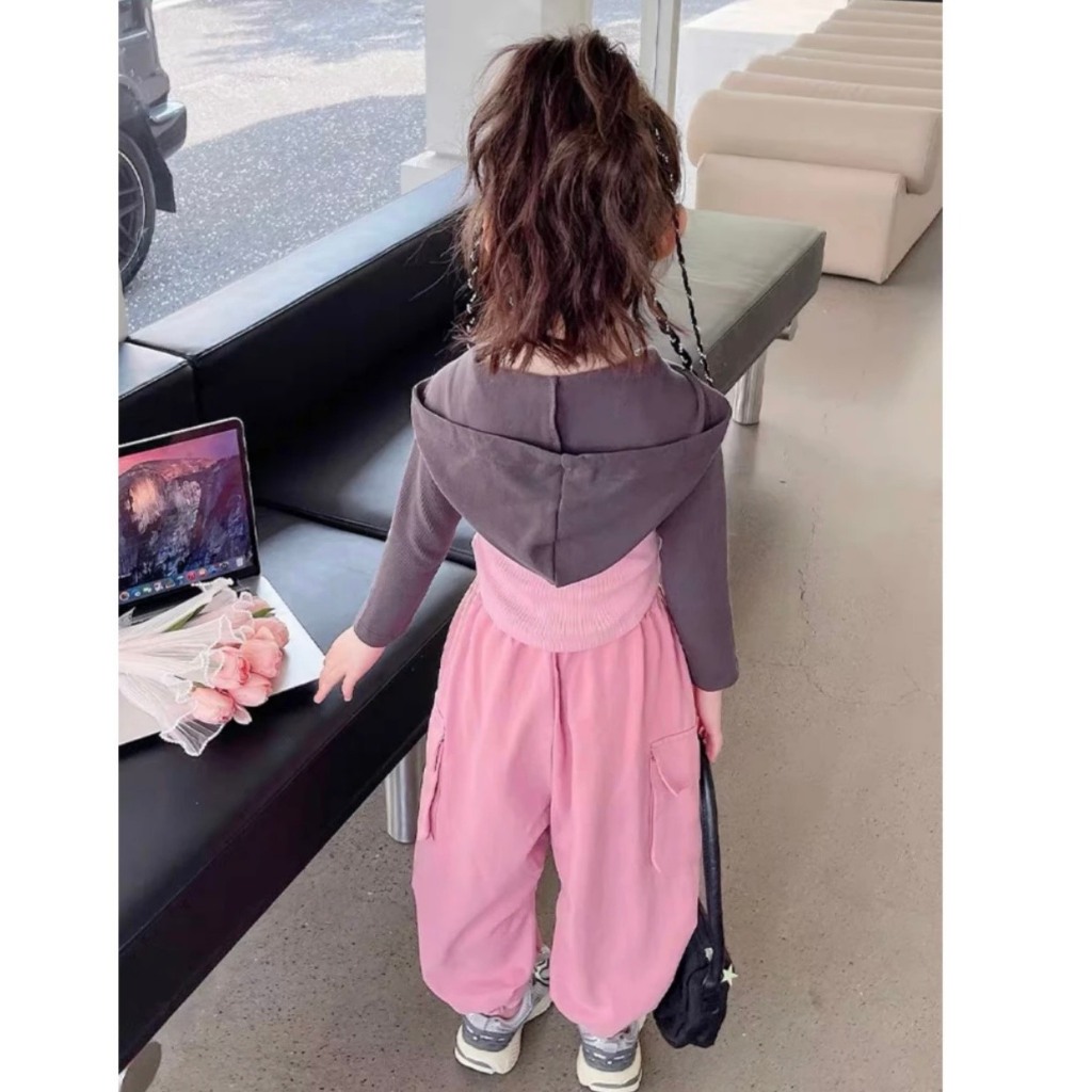 SET BO ÁO DÀI TAY KÈM MŨ QUẦN HIP HOP BÉ GÁI 17-27KG