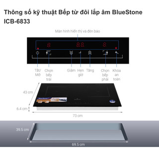 Bếp từ đôi Bluestone ICB-6833
