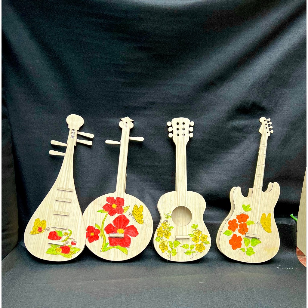 Đàn Gỗ 4 Món Trang Trí Mầm Non Chuẩn Steam Mẫu Mới Nhất