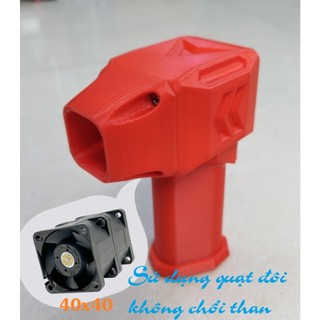Quạt thổi bụi phản lực cầm tay mini in 3D