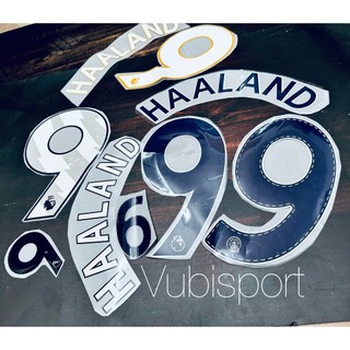 Sticker Decal font số áo tự ủi bằng nhiệt font áo bóng đá HAALAND-9 mc