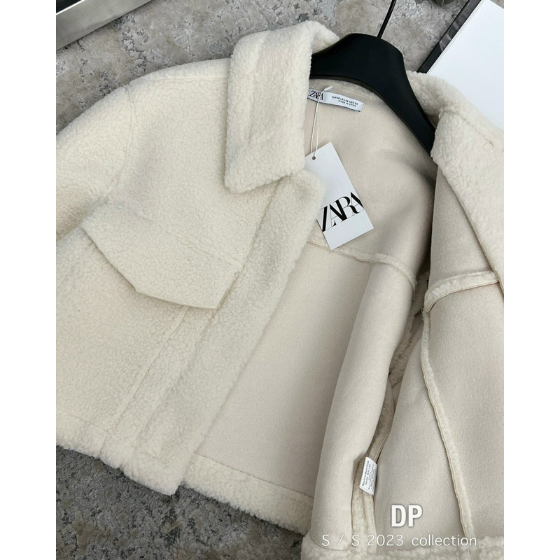 Áo lông ZR túi ngực dáng ngắn