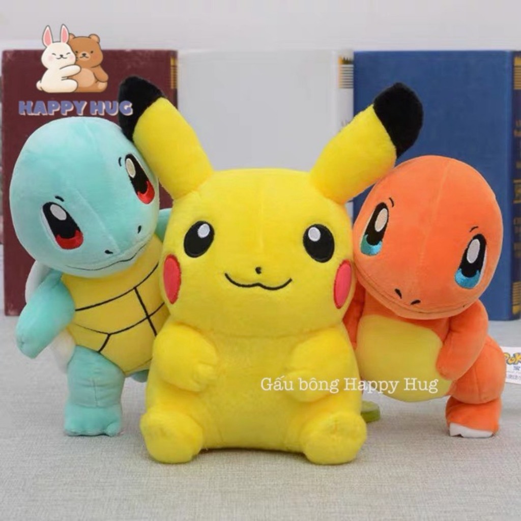 Thú bông Pokemon, đồ chơi nhồi bông cho bé size 30cm, chất liệu bông gòn cao cấp - Happy Hug