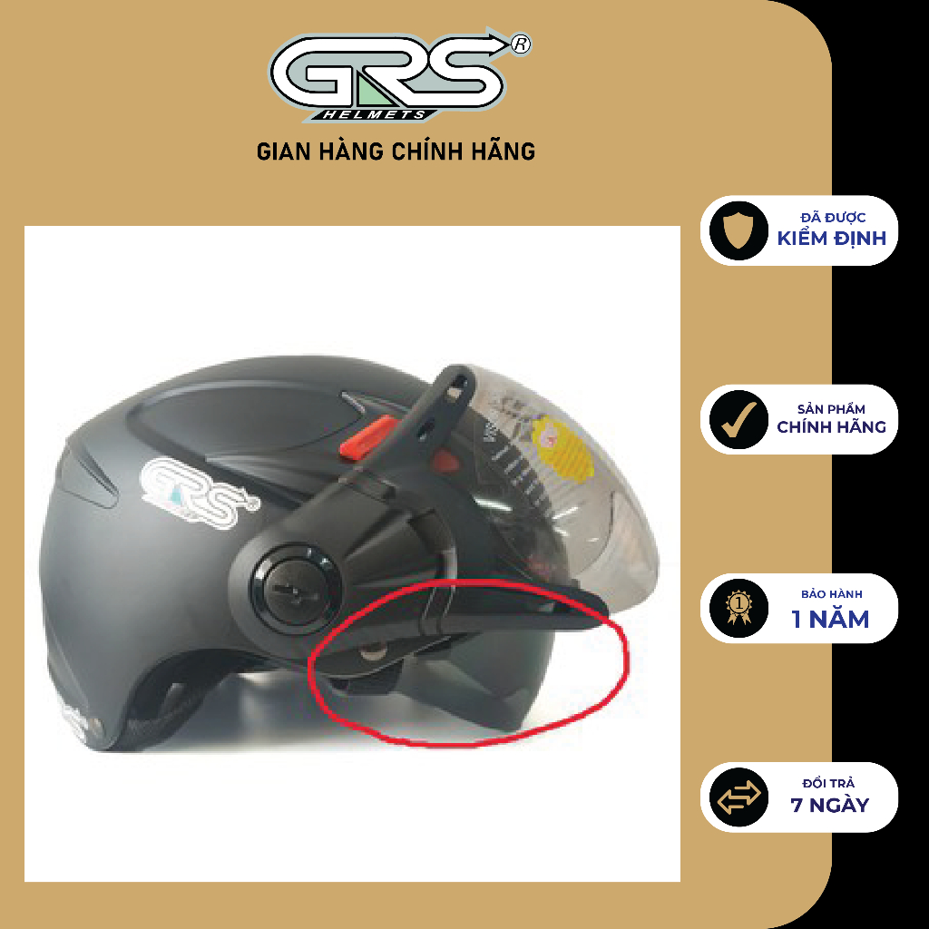Kính rời thay thế mũ bảo hiểm GRS A966k