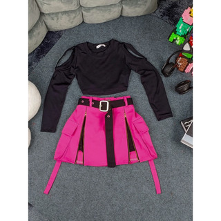 Set black pink bé gái