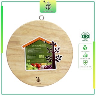 Thớt gỗ hình tròn có khoen treo size 30cm | gỗ đức thành 01061 | đạt tiêu chuẩn vsattp