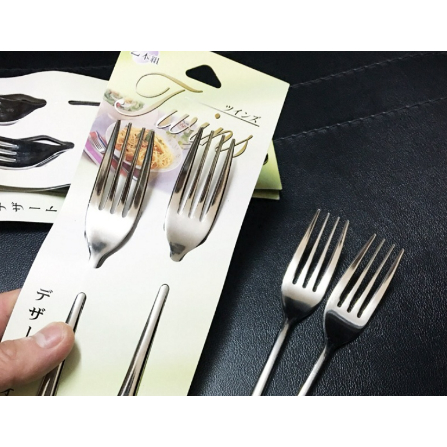 Set 2 dĩa inox Twin EKO 185mm