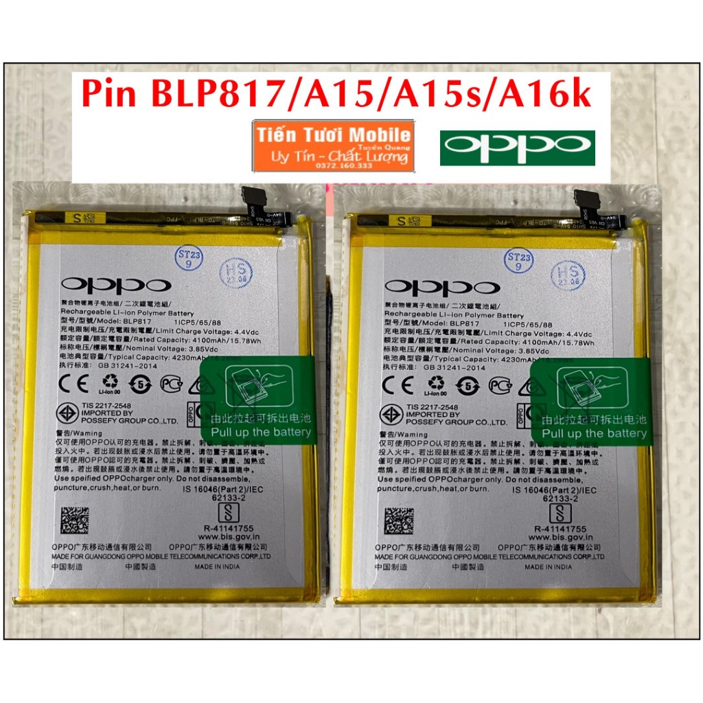 Pin A15/A15S/A16K/BLP817 OPPO