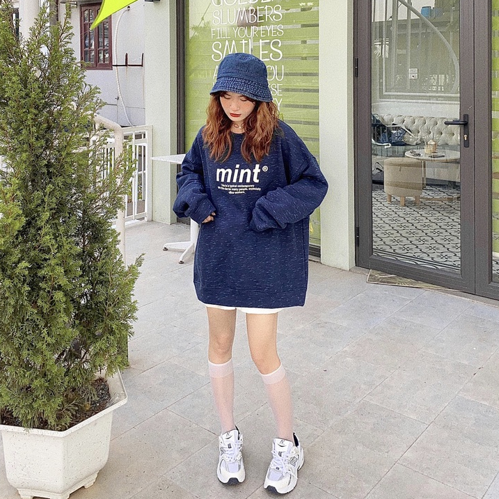 Áo Sweater Mint Official SS21 NỈ BÔNG