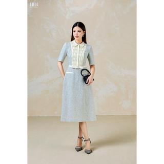 Váy đầm nữ Her Studios thiết kế dáng chữ A phối sơ mi