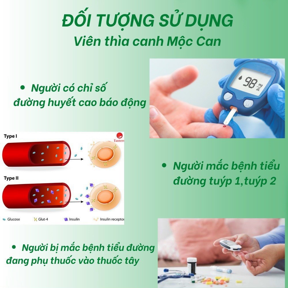 Viên Dây Thìa Canh Mộc Can hạ đường huyết, ngăn biến chứng tiểu đường, hạ huyết áp, giảm mỡ máu hộp 120 viên