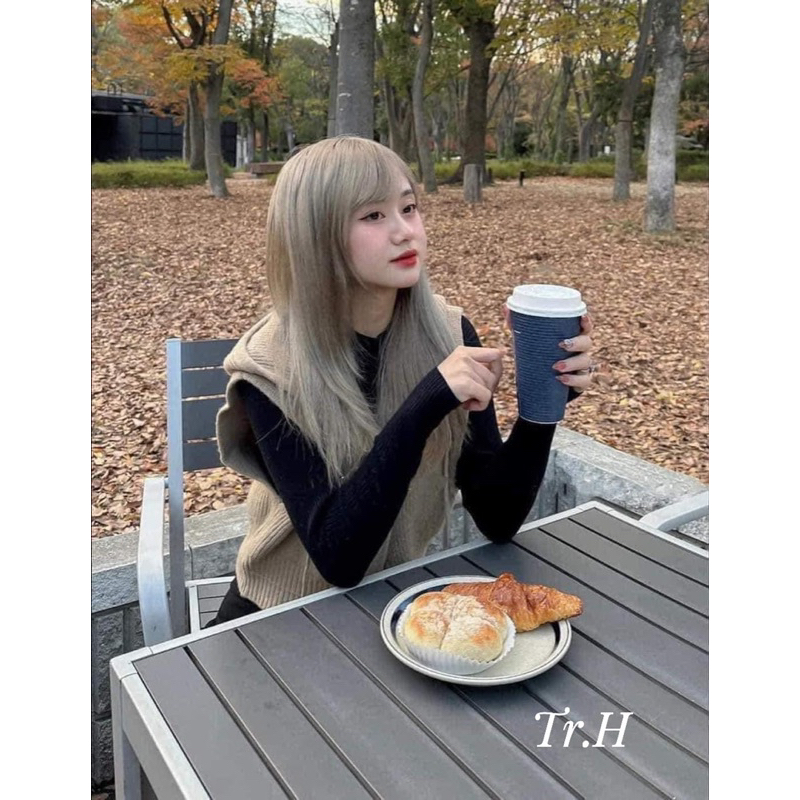 Áo ghile len mũ phối đủ thứ