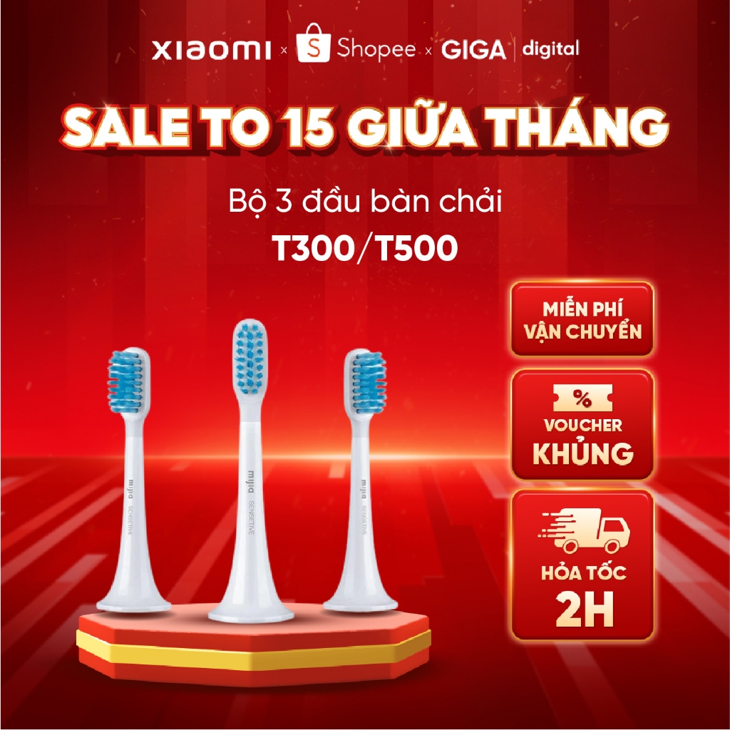 Bộ 3 đầu bàn chải T300/ T500- Head of toothbrushes