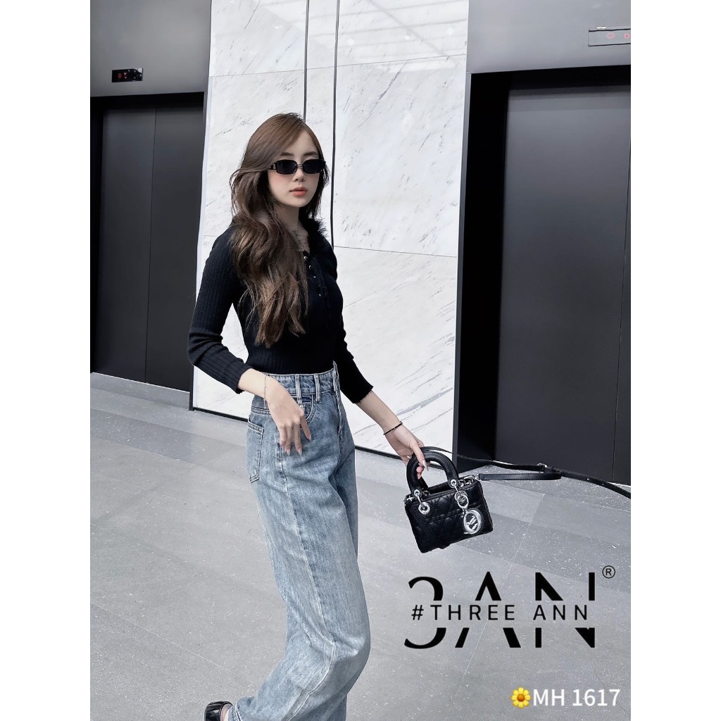 Quần jeans ống suông 3AN   HÀNG LOẠI 1 ⚡ Quần bò ống đứng suông form dài basic hách dáng dành cho nữ