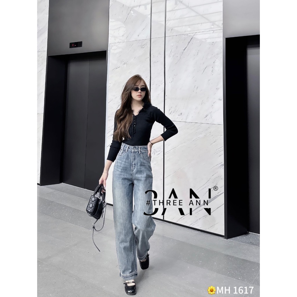 Quần jeans ống suông 3AN   HÀNG LOẠI 1 ⚡ Quần bò ống đứng suông form dài basic hách dáng dành cho nữ