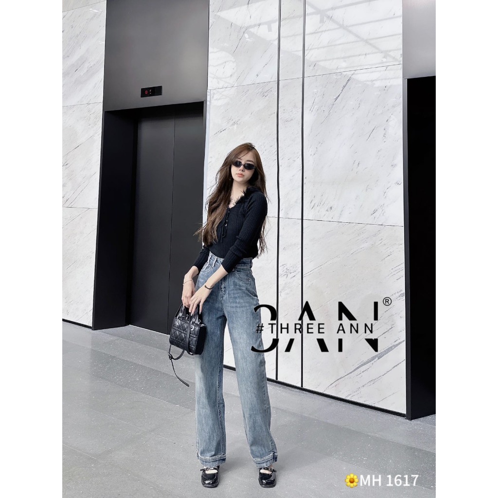 Quần jeans ống suông 3AN   HÀNG LOẠI 1 ⚡ Quần bò ống đứng suông form dài basic hách dáng dành cho nữ
