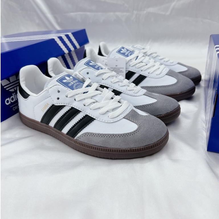 Giày Thể Thao Thắng Giày Samba Đế Thấp Trắng Vạch Đen Nam Nữ