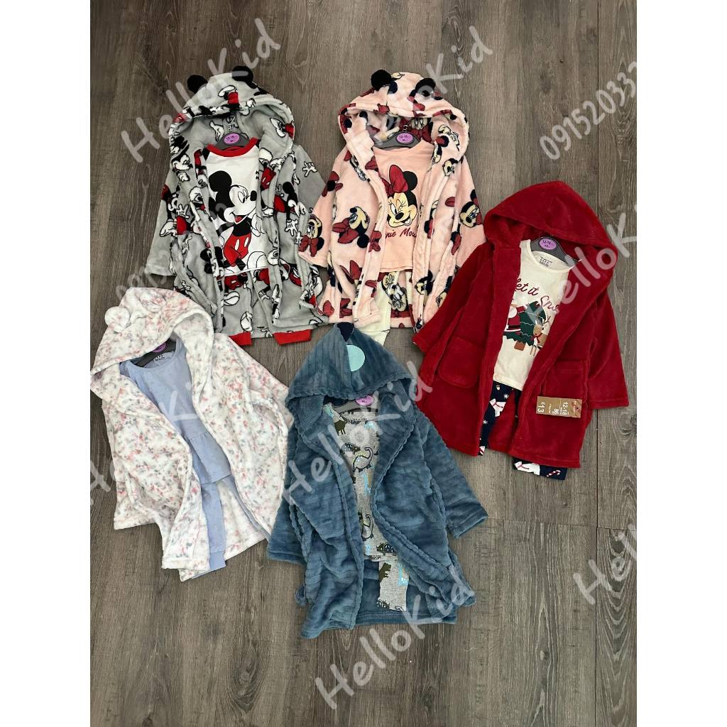 Set 3pc primark kèm áo choàng cho bé