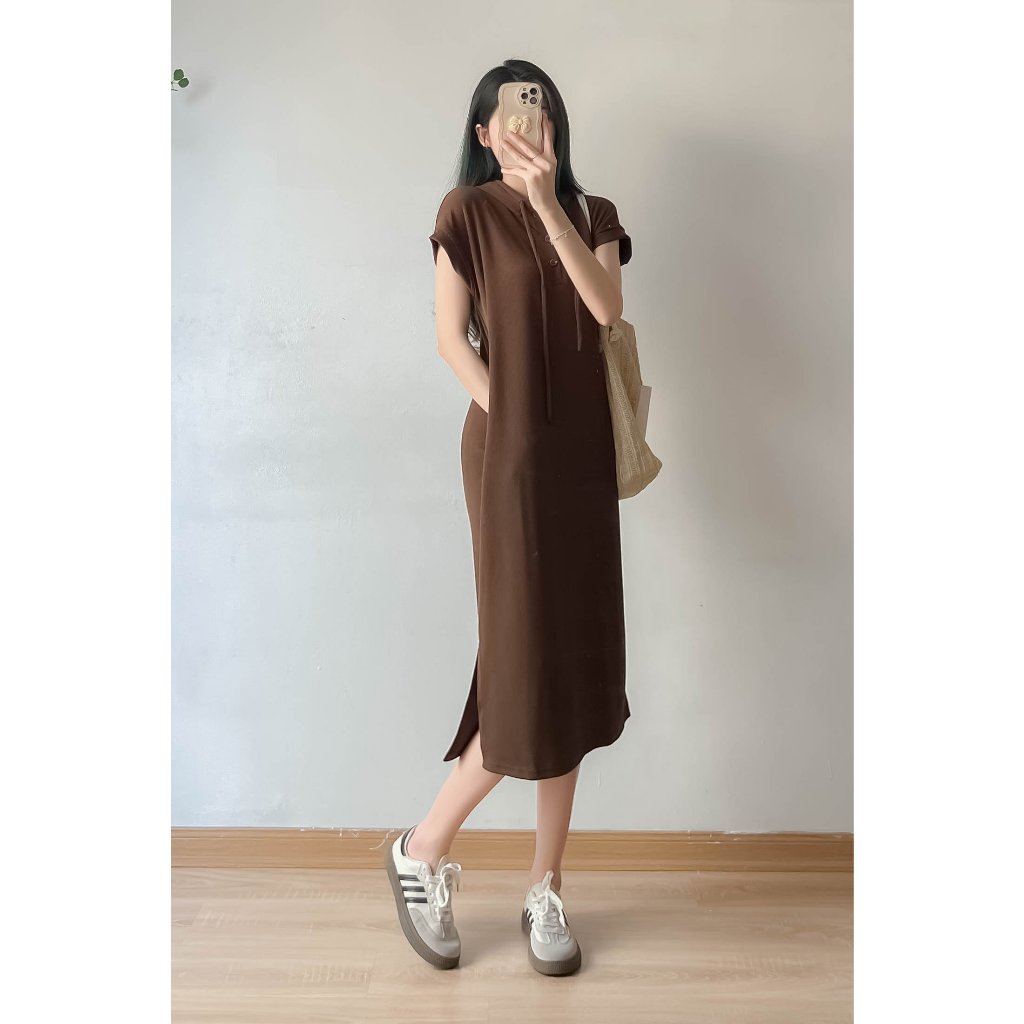 Váy suông chất nỉ tăm dáng dài tay hến - Retrostyle- Vaysuongtam489_P3K1