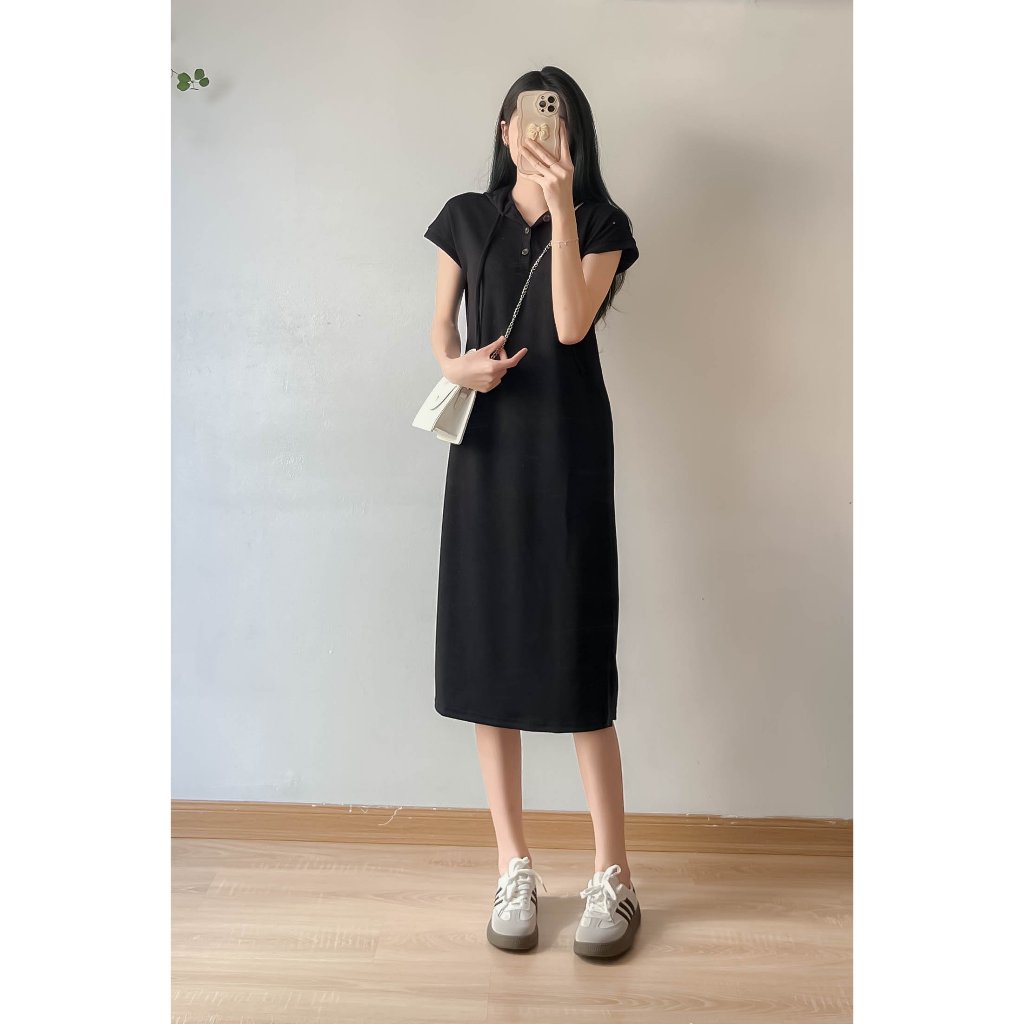 Váy suông chất nỉ tăm dáng dài tay hến - Retrostyle- Vaysuongtam489_P3K1