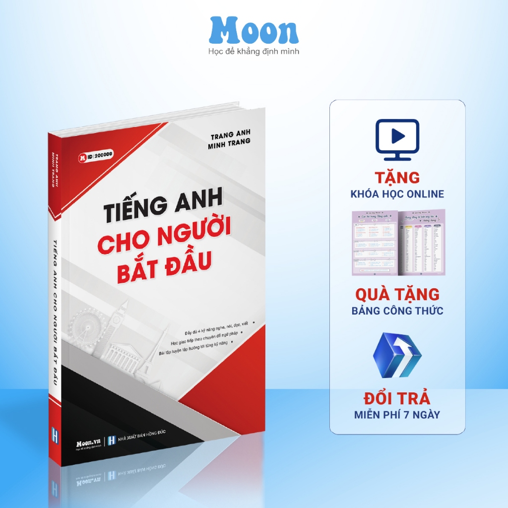 Sách - Tiếng anh cho người mới bắt đầu, học đủ 4 kỹ năng | Sach ID