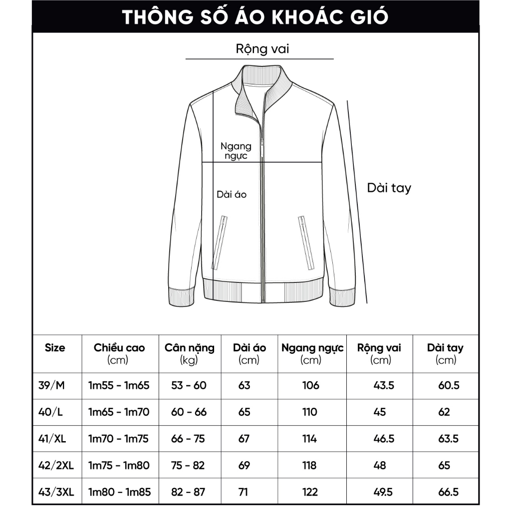 Áo Khoác Gió Nam Biluxury 6AG2T029 Cổ Bomber Khỏe Khoắn Thiết Kế Mặc 2 Mặt Phối Đồ Dễ Dàng