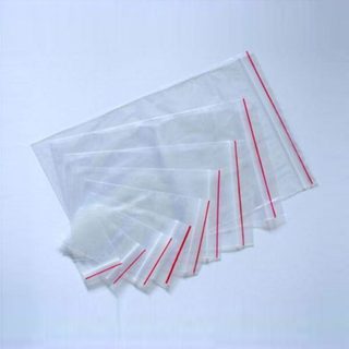 100gram Túi zip chỉ đỏ loại dày đẹp - Ấn vào chọn size