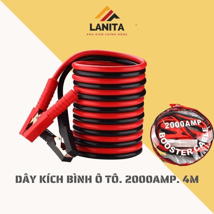 Dây câu bình ắc quy ô tô , xe hơi LANITA dài 4m chịu tải 2000A