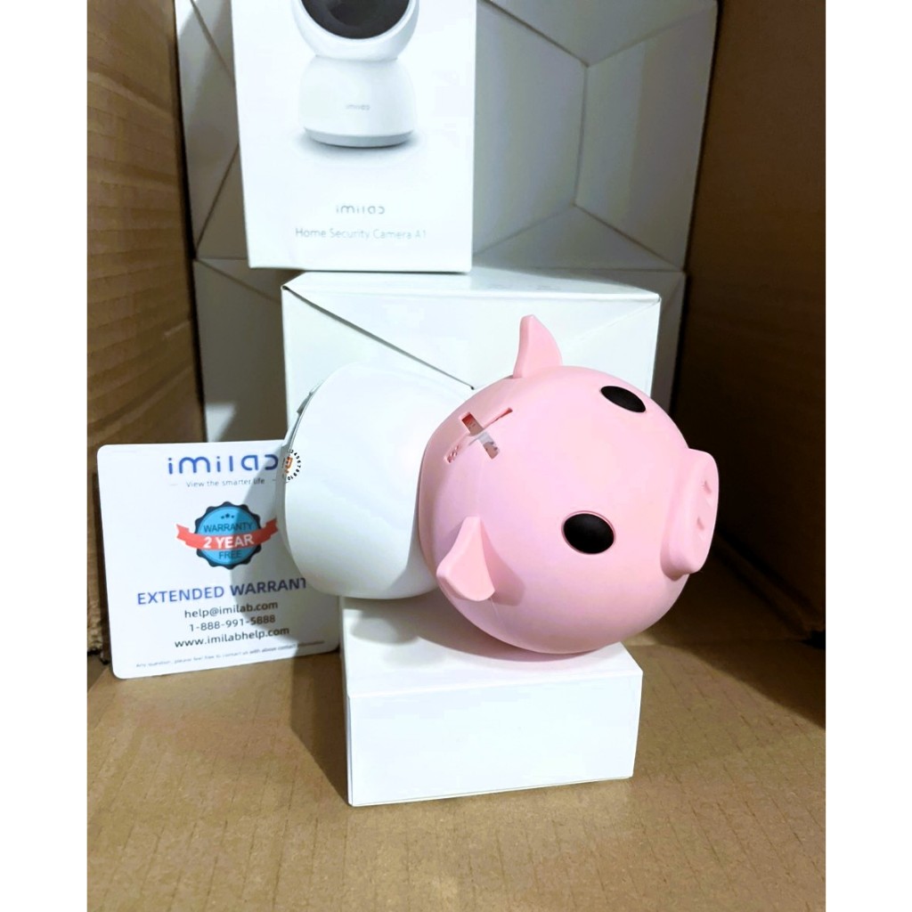 Bọc silicone hình heo hồng dễ thương cho camera XM Imilab C21 , C20, 2k A1 và c400