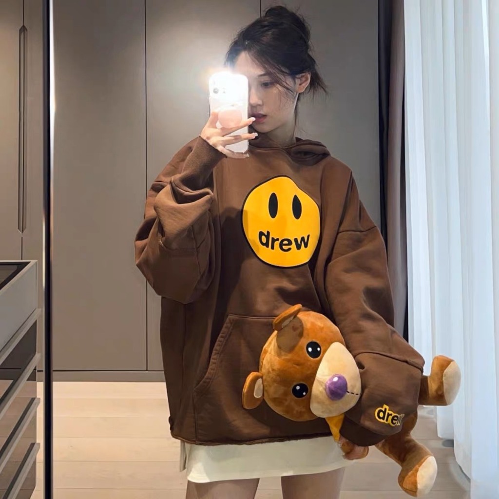 Áo hoodie thu đông Drew nam nữ, chất nỉ tàu dầy dặn không xù , mũ 2 lớp, thời trang otisstore.vn