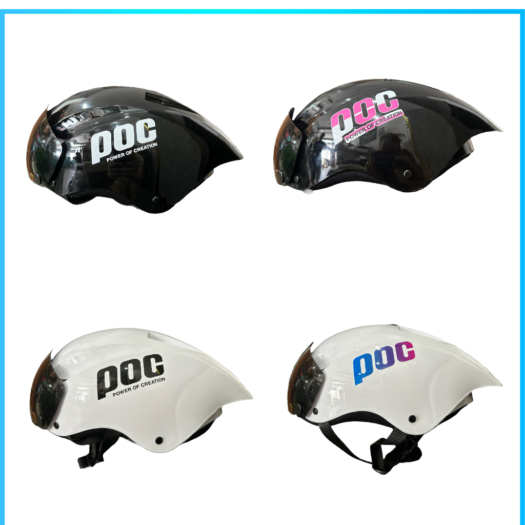 Nón Bảo Hiểm Đuôi Nhọn Độ Tem P0C KHÔNG NÚT TĂNG CHỈNH, KÍNH NÚT BẤM