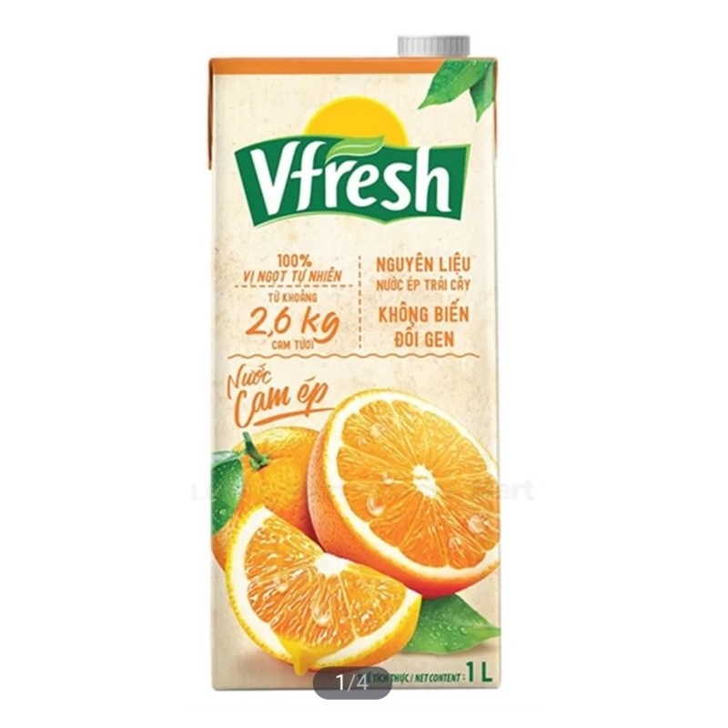 Nước Ép Cam Vfresh Hộp 1L