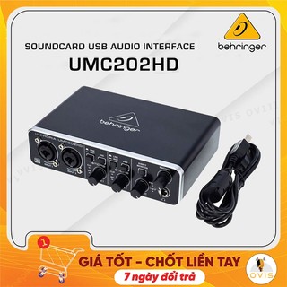 [TẶNG JACK CHUYỂN TAI NGHE] Behringer U-PHORIA UMC202HD - Sound Card Thu Âm Và Làm Nhạc [CHÍNH HÃNG]